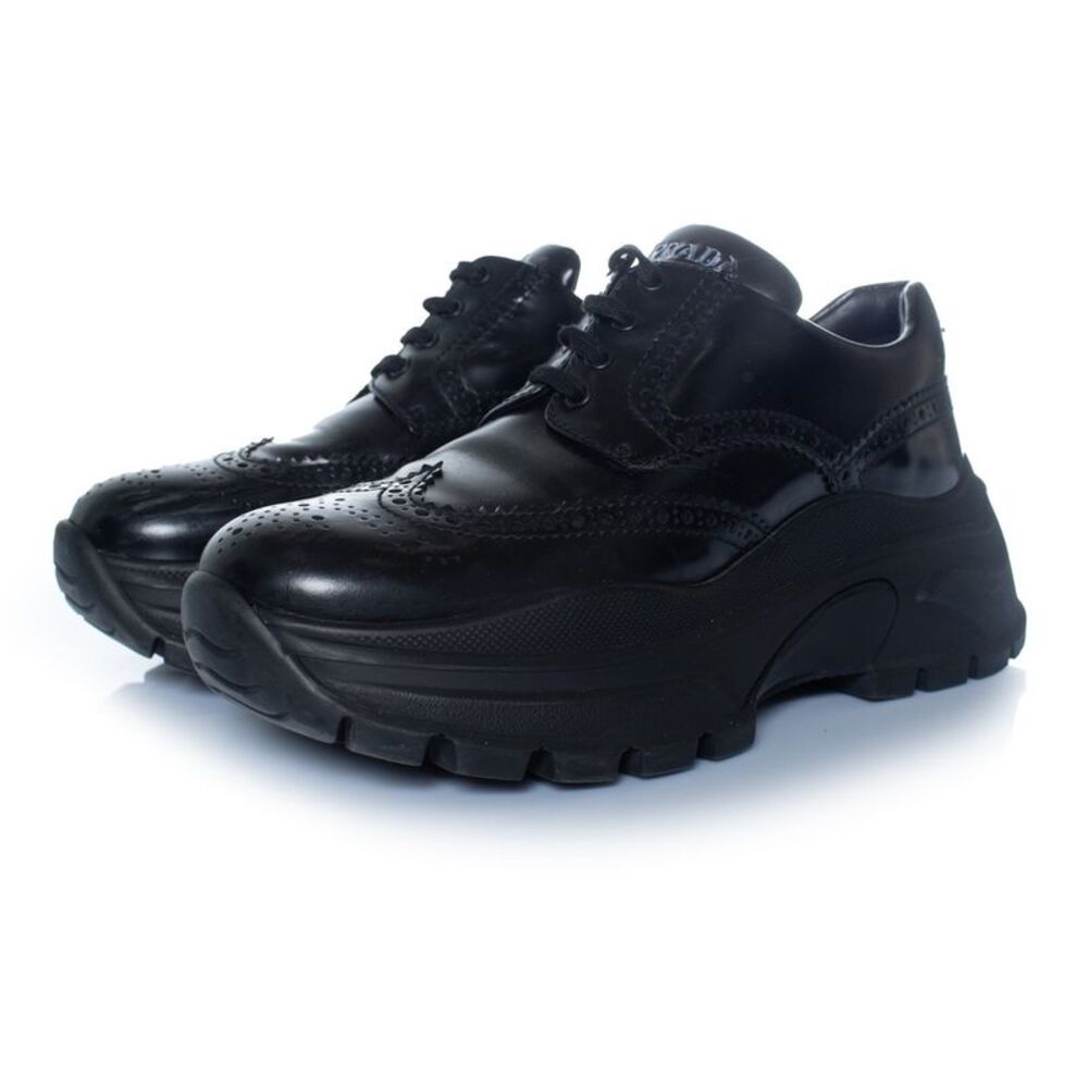 Prada, chunky broque trainers in black